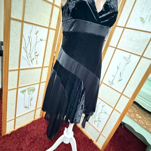 Vintage Y2K 90s Halter Babydoll Midi Dress Handkerchief Fairy Whimsigoth - Picture 4 of 8